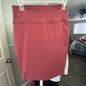 Rose colored skirt
